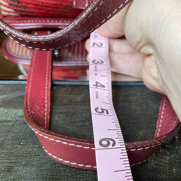 RARE Burberry Blue Label red woven plaid handbag - Picture 12 of 12